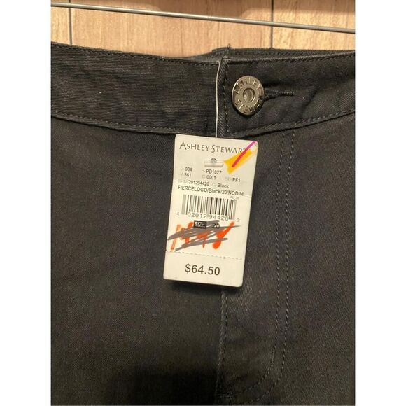 Ashley Stewart 20 plus size fierce logo black denim jeans pants NWT - Picture 7 of 8
